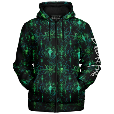 Chokefish™ Microfleece Zip-Up Hoodie Cannabis-002B-2